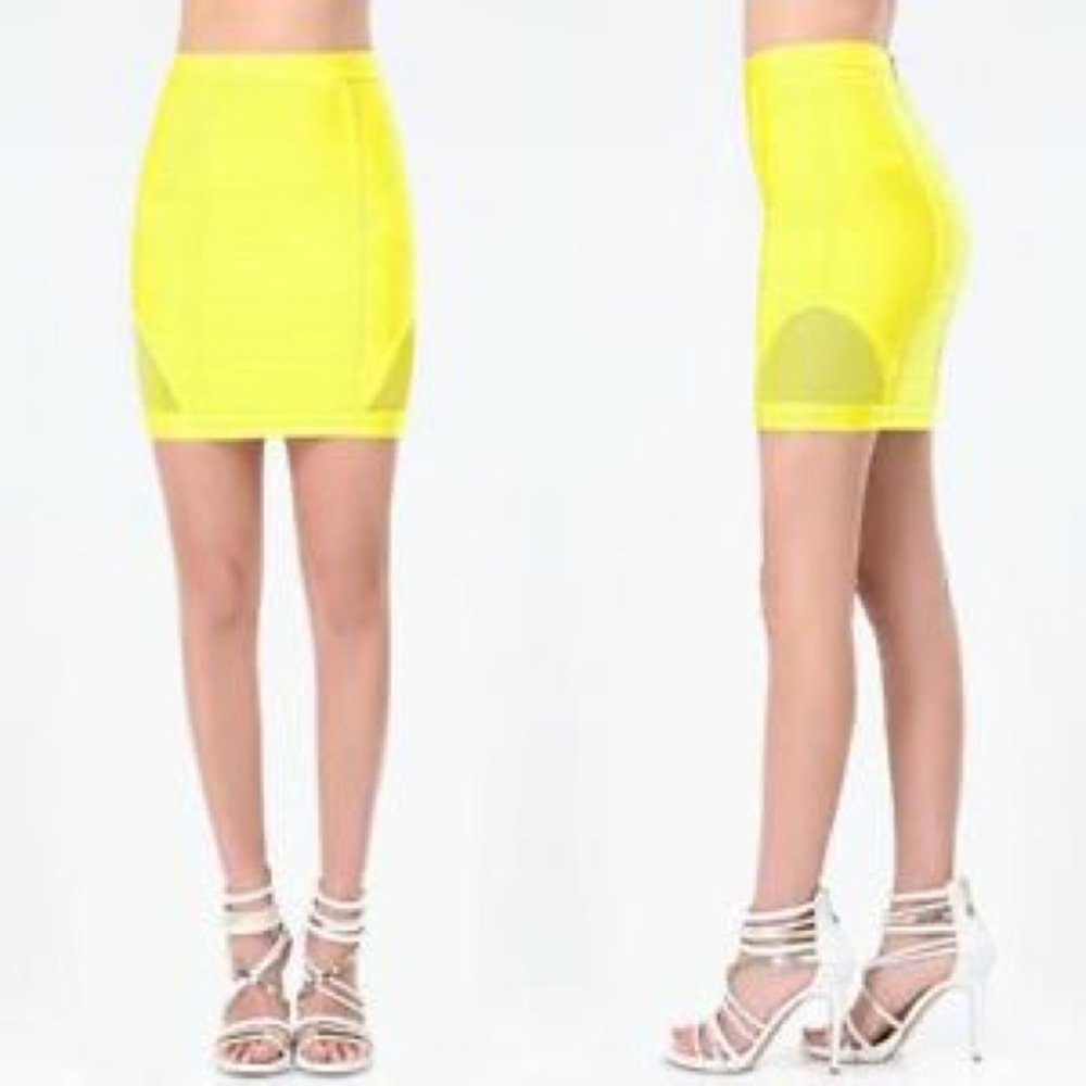 Bebe Peek A Boo Bandage Skirt